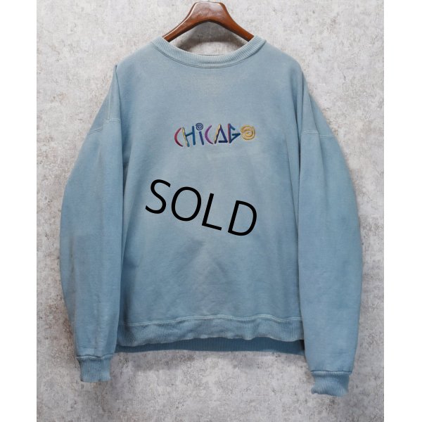 画像1: 90's【ビンテージ】【USA製】SOPE CREEK 水色　CHICAGO シカゴ【スウェット】ＸＬ　 