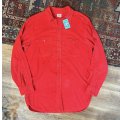 ~60's【ビンテージ】【ROOMY RICHARD】ルーミーリチャード【赤】マチ付き シャモアシャツ【ワークシャツ】 【シャモアクロスシャツ】 