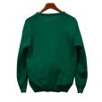 画像3: 程度良好!!【アイルランド製】ビンテージ【Celtic Wear】三つ葉のクローバー　若葉刺繍入り【緑】 Vネックセーター 【サイズ44】 <br> (3)