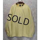 【ビンテージ】【オールドギャップ】GAP【クリームイエロー】【ヘンリーネック】【スウェット】【サイズＸＬ】 