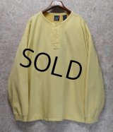 【ビンテージ】【オールドギャップ】GAP【クリームイエロー】【ヘンリーネック】【スウェット】【サイズＸＬ】 