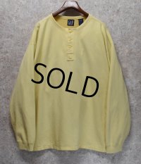 【ビンテージ】【オールドギャップ】GAP【クリームイエロー】【ヘンリーネック】【スウェット】【サイズＸＬ】 