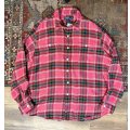  【Ralph lauren】【ラルフローレン】【FARREL】【赤ｘピンクｘ緑】【チェック柄】【ネルシャツ】 【サイズＬ】  