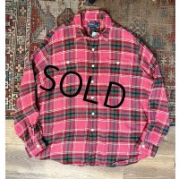  【Ralph lauren】【ラルフローレン】【FARREL】【赤ｘピンクｘ緑】【チェック柄】【ネルシャツ】 【サイズＬ】  