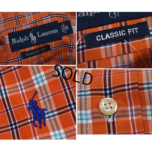 画像2: 【ラルフローレン】【POLO ralph lauren】【クラシックフィット】【オレンジ×緑×紺】ボタンダウン【BDシャツ】【サイズＳ】 