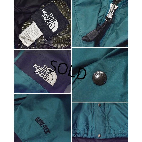 画像2: 【ビンテージ】【The north face】【ザ ノースフェイス】ゴアテックス 黒x緑【マウンテンライトジャケット】【サイズXL】