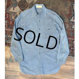 40's【ビンテージ】米軍実物【USNR】【U.S.NAVY】 【シャンブレーシャツ】【コットンシャツ】 
