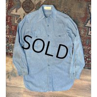 40's【ビンテージ】米軍実物【USNR】【U.S.NAVY】 【シャンブレーシャツ】【コットンシャツ】 