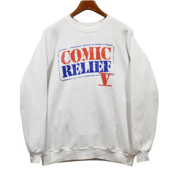 画像1: 90's【USA製】【ビンテージ】【フルーツオブザルーム】【COMIC RELIFE】コミックリリーフ【スウェット】【サイズXL】 
