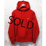 【80's】【USA製】【ビンテージ】【チャンピオン】【Champion】【赤】【無地】【トリコタグ中期】【リバースウィーブパーカー】【サイズM】 