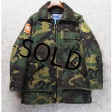 【USA製】ビンテージ【SAFTBAK】サフトバック【Chiller Killer by SAFTBAK】ウッドランド【カモフラ】【中綿入り】【ジップアップジャケット】ハンティングジャケット 