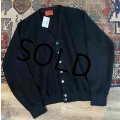 70's~【ビンテージ】【シアーズ】【SEARS】【黒】ブラック【アクリルカーディガン】【サイズＬ】 