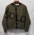 【ビンテージ】L.L.Bean【ＬＬビーン】【オリーブｘ黒】【ノンカラーフリースカーディガン】【レディースSM】【レディース古着】 