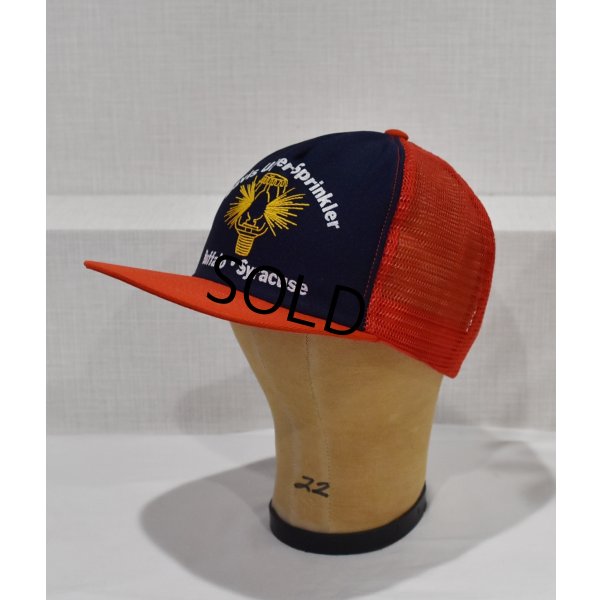 画像3: 【USA製】【ビンテージ】【Davis Ulmer Sprinkler】【メッシュキャップ】赤×紺【キャップ】 