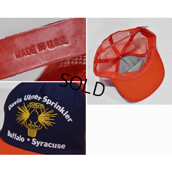 画像2: 【USA製】【ビンテージ】【Davis Ulmer Sprinkler】【メッシュキャップ】赤×紺【キャップ】 