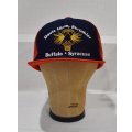 【USA製】【ビンテージ】【Davis Ulmer Sprinkler】【メッシュキャップ】赤×紺【キャップ】 