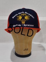 【USA製】【ビンテージ】【Davis Ulmer Sprinkler】【メッシュキャップ】赤×紺【キャップ】 