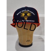 【USA製】【ビンテージ】【Davis Ulmer Sprinkler】【メッシュキャップ】赤×紺【キャップ】 