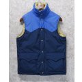 80's【ビンテージ】【Sunbuster】【紺×水色】２トーン【中綿ダウンベスト】 