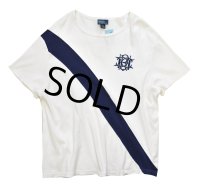 【ラルフローレン】【POLO ralph lauren】【白×紺ライン】【Ｔシャツ】【サイズＸＸＬ】 