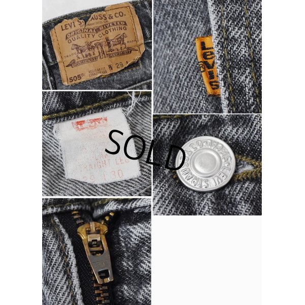 画像2: 90's【USA製】ビンテージ【LEVI'S】【リーバイス505】505【デニムパンツ】【ブラックデニム】【29ｘ30】 