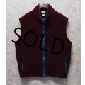 【ビンテージ】【L.L.bean】 【L.L.ビーン】ボルドー×エメラルド【フリースベスト】  