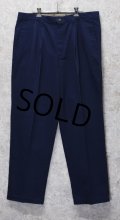 90's【USA製】デッドストック【DOCKERS】リーバイス　ドッカーズ【紺】【１タック】コットンパンツ【36ｘ30】 
