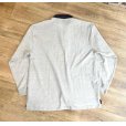 画像3: ビンテージ【白タグ】【Eddie Bauer】【エディーバウアー】【グレー×紺】【襟赤】【ハーフジップコットンシャツ】【サイズＬ】<br> (3)