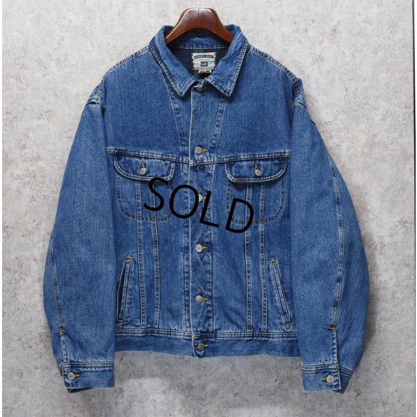 画像1: 00’s 【ビンテージ】【Lee】【緑×紺チェック裏地付き】【Gジャン】デニムジャケット【サイズＸＸＬ】 