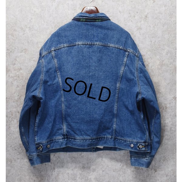 画像3: 00’s 【ビンテージ】【Lee】【緑×紺チェック裏地付き】【Gジャン】デニムジャケット【サイズＸＸＬ】 