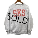 80's【USA製】ビンテージ【チャンピオン】【SKS】染み込みプリント　トリコタグ【リバースウィーブ】【グレー】【スウェット】【サイズL】 