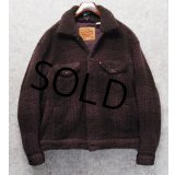 【ビンテージ】【リーバイス】【LEVIS】【ボルドー】パイル地【Gジャン】【サイズＭ】 