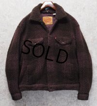 【ビンテージ】【リーバイス】【LEVIS】【ボルドー】パイル地【Gジャン】【サイズＭ】 