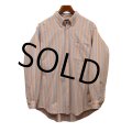 ビンテージ　【J.crew】【Ｊクルー】【水色ｘサーモンピンクストライプ】【BDシャツ】【サイズL】 