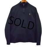 【POLO RALPH LAUREN】【ラルフローレン】黒【ハーフジップ】【コットンセーター】【サイズＬ】 