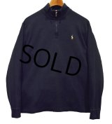 【POLO RALPH LAUREN】【ラルフローレン】黒【ハーフジップ】【コットンセーター】【サイズＬ】 