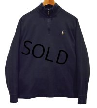 【POLO RALPH LAUREN】【ラルフローレン】黒【ハーフジップ】【コットンセーター】【サイズＬ】 