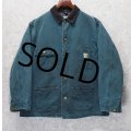 【ビンテージ】【Carhartt】【カーハート】【緑】【ミシガンチョアコート】【ブランケット裏地付き】【ダック地ジャケット】 