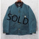 【ビンテージ】【Carhartt】【カーハート】【緑】【ミシガンチョアコート】【ブランケット裏地付き】【ダック地ジャケット】 