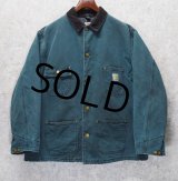 【ビンテージ】【Carhartt】【カーハート】【緑】【ミシガンチョアコート】【ブランケット裏地付き】【ダック地ジャケット】 