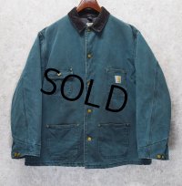 【ビンテージ】【Carhartt】【カーハート】【緑】【ミシガンチョアコート】【ブランケット裏地付き】【ダック地ジャケット】 