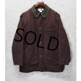 【L.L.Bean】【LLビーン】【ブラウン×モスグリーン】【襟コーデュロイ】【取り外し可能】【ライナー付き】ハンティングジャケット 