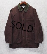 【L.L.Bean】【LLビーン】【ブラウン×モスグリーン】【襟コーデュロイ】【取り外し可能】【ライナー付き】ハンティングジャケット 