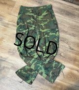 程度良好【60's】【米軍実物】【ビンテージ】 【U.S.ARMY】ERDL【リップストップ】【ジャングルファティーグパンツ】【S-Long】 