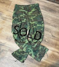程度良好【60's】【米軍実物】【ビンテージ】 【U.S.ARMY】ERDL【リップストップ】【ジャングルファティーグパンツ】【S-Long】 