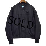 【ビンテージ】【KNIGHTSBRIDGE】ナイツブリッジ【黒】【カップショルダージャケット】【ジップアップブルゾン】【ダービージャケット】【サイズL】 