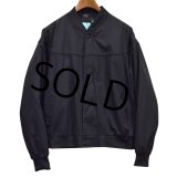 【ビンテージ】【KNIGHTSBRIDGE】ナイツブリッジ【黒】【カップショルダージャケット】【ジップアップブルゾン】【ダービージャケット】【サイズL】 