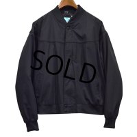 【ビンテージ】【KNIGHTSBRIDGE】ナイツブリッジ【黒】【カップショルダージャケット】【ジップアップブルゾン】【ダービージャケット】【サイズL】 