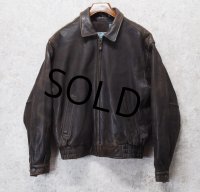 【ビンテージ】【AEROPOSTALE】【エアロポステール】【ブラウン】【レザージャケット】【サイズUS40】 