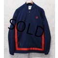 【ビンテージ】【アディダス】adidas【紺×赤】ドローコード付きジャージ【トラックジャケット】【トラックジャージ】【サイズＬ】 